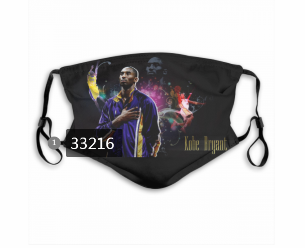 2021 NBA Los Angeles Lakers #24 kobe bryant 33216 Dust mask with filter->nba dust mask->Sports Accessory